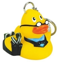 Rubber Financial Duck Key Chain