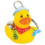Rubber Travel Duck Key Chain