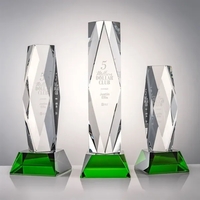 This majestic award centers on a large diamond surrounded by ripples... from...