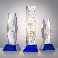 This award centers on a large diamond surrounded by ripples and... from ASI...