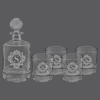 Golf-themed decanter gift set with custom imprint, perfect for corporate...