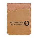 Light Brown Leatherette Phone Wallet