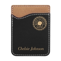 2 3/8" x 3 1/8" phone wallet made of black faux... from ASI 74601 Calico