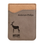 Gray Leatherette Phone Wallet