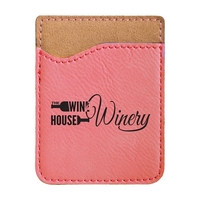 2 3/8" x 3 1/8" phone wallet made of pink faux... from ASI 74601 Calico