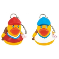 Rubber Baseball Duck Key Chain
