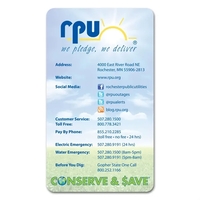 3 1/2" x 6" rectangular shaped magnet with rounded corners and... from ASI...