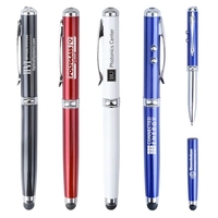 Plcard 4-in-1 LED Laser Pointer Stylus Metal Ballpoint