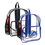 16" Heavy Duty Clear Security Side Mesh Pocket Backpack
