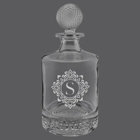 Golf inspired 850mL glass decanter ideal for custom engraving and elegant......