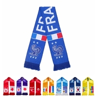 Satin polyester scarf with full-color imprint and fringe