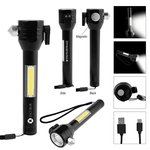 Safety Tool With Rechargeable COB Flashlight 2.0