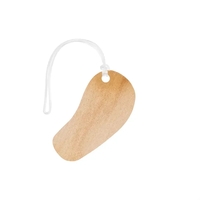 6" wooden bag tag with PVC spaghetti strap and full color... from ASI 61125...