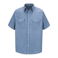 Deluxe short sleeve cotton / polyester shirt with a western-style front......