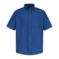 Short sleeve dress shirt made of polyester/cotton poplin fabric with...