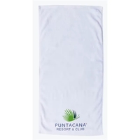 28" x 58" terry velour beach towel with a classic white... from ASI 31260...