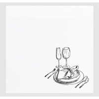 18" x 18" soft white 100% cotton muslin napkin with a... from ASI 31260...