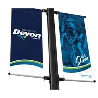 Reinforced street banner made from vinyl coated fabrics with solid brass......