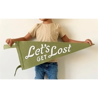 12" x 30" large felt wall pennant with cotton binding, tie... from ASI 31260...