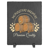 7" x 9" Rectangle Slate Decor with Plastic Feet