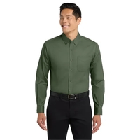 Wrinkle-resistant long sleeve shirt offers professional style and...