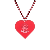 33" plastic heart-shaped necklace with beads.... from ASI 98360 WOWLine
