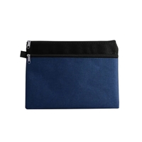 Dual Zipper Compartment Pen Loop Pouch