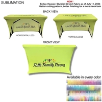 4' Stretch Fit Demo Table Throw (Open Back), Sublimated