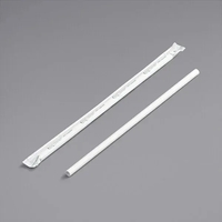 7.75" White Paper Straw