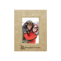 4" x 6" Light Brown Leatherette Photo Frame