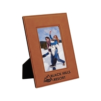 6 3/4" x 8 3/4" x 3/8" rawhide leatherette photo frame... from ASI 74601 Calico