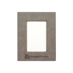 4" x 6" Gray Leatherette Photo Frame