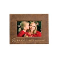 4" x 6" Rustic & Gold Leatherette Photo Frame