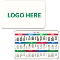 30 mil Plastic Credit Card Size Calendar