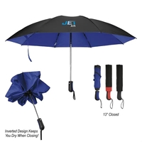 46" Arc Two-Tone rPET Inversion Umbrella