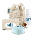 Loofah Bag with Mini Soap, Shower Steamer, and Lotion