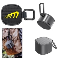 This magnetic portable speaker snaps onto your smartphone or MagSafe case......