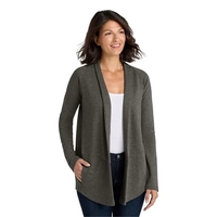 Lightweight, stylish cardigan with open front, soft blend fabric and...