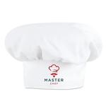 White Muslin Chef Hat with Hook and Loop Back
