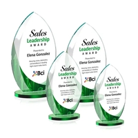 Starfire Windermere Award with Green base and full color VividPrint...
