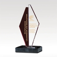 Red Clear Crystal Award - Galactia
