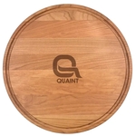 13 1/2" Cherry Round Cutting Board with Juice Groove