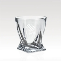 11 1/2 oz. Quadro tumbler glass measures 4" in height.... from ASI 93986...