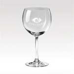 Red Wine Glass - Elegant Design - Custom Etched