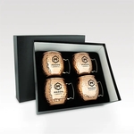 Moscow Mule Mug 4-Piece Set - Hammered Solid Copper