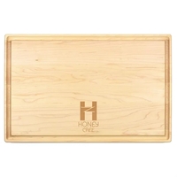 11" x 17" x 1" maple wood cutting board with all-around... from ASI 74601 Calico