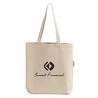 Durable organic canvas tote with reinforced handles-ideal for custom printed...