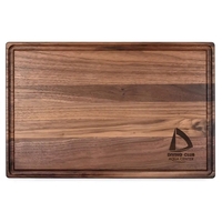 11" x 17" x 1" rectangular walnut cutting board with all-around... from ASI...