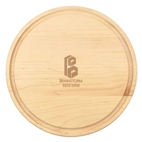 10 1/2" Maple Round Cutting Board with Juice Groove