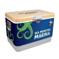 Sasquatch 54QT Wood Top Cooler, Wrap Graphic & Engraved Top